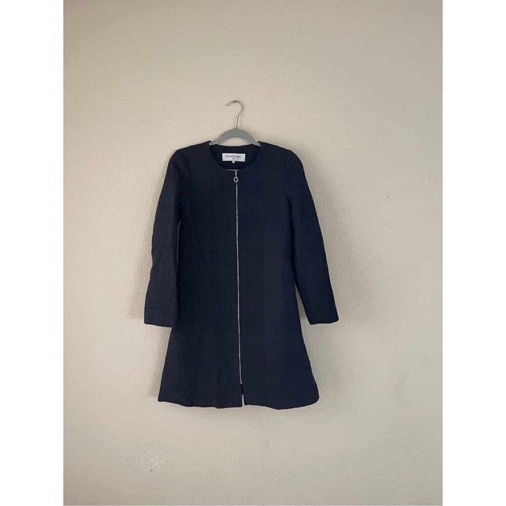 Gerard Darel Paris womens navy‎ full zip coat 4